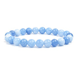 Natural Stone Beaded Bracelet with Elastic Rope for Men & Women