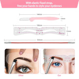 Juego de plantillas reutilizables para cejas: cejas perfectamente delineadas en minutos