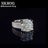2 Carat Moissanite Engagement Ring - 925 Sterling Silver D Color VVS1 Clarity Wedding Band