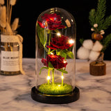 Romantic LED Rose Glass Lamp for Wedding and Home Decoration