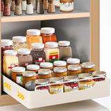 Organizador de almacenamiento con gabinete extraíble: especiero con riel deslizante y cajón de despensa para cocina y baño