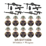 WW2 Military Building Blocks Set - Army Soldier & Motorcycle Model Kit