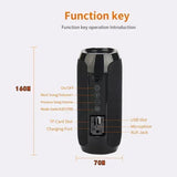 Portable Bluetooth 5.0 Speaker with Waterproof Design and Stereo Subwoofer