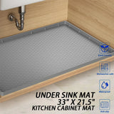 Alfombrilla impermeable debajo del fregadero: revestimiento de silicona flexible para gabinetes que protege contra fugas