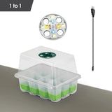 LED Grow Light Seed Starter Kit – 3-Spectrum Indoor Plant Germination Tray for Healthy Seedlings