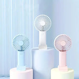 Mini USB Charging Handheld Fan – Portable Desktop Fan with Phone Holder