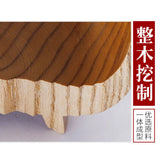 Cuenco japonés de madera maciza | Vajilla retro de madera de azufaifo para sopas y ensaladas