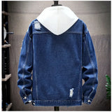 Men’s Patchwork Denim Jacket – Casual Loose Fit Autumn Outerwear