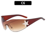 Gafas de sol estilo punk Y2K de moda 2025: gafas de sol envolventes de moda para mujeres y hombres