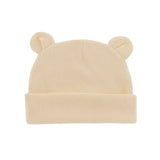 Autumn Winter Baby Hat Comfortable Solid Color Hats Cute Ear Shape Cotton Cap Newborn Photography Props 0 -1 Infant Bonnet Items