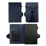 Slim RFID Blocking PU Leather Wallet – Minimalist Pop-Up Card Holder for Men & Women