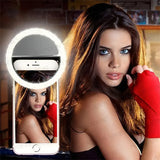 LED Light Ring with USB Charging – Mini Selfie Light for Phones