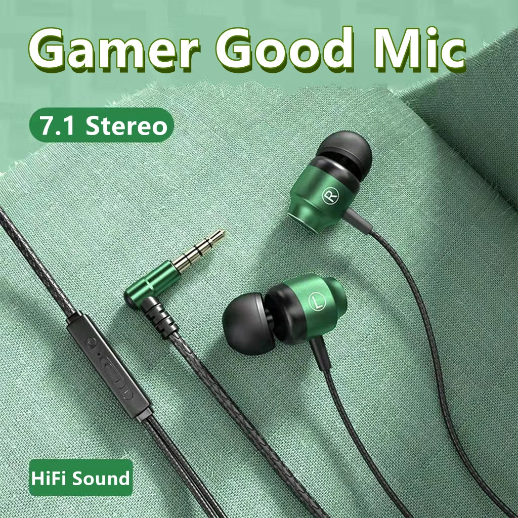 Auriculares intrauditivos con cancelación de ruido y cable con micrófono: sonido de primera calidad para dispositivos móviles, juegos y deportes
