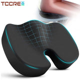 Memory Foam Coccyx Seat Cushion - U-Shaped Orthopedic Pillow for Car & Office