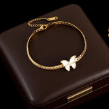 Women’s Stainless Steel Snake Chain Charm Bracelet – Trendy & Elegant Jewelry