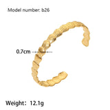 Classic Gold-Plated Stainless Steel Snake Chain Bracelet for Women
