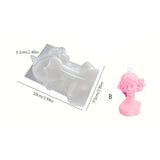 ✨Molde de silicona 3D de niña con ojos cerrados: manualidades con velas, yeso y resina ✨