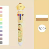 Sanrio 10-Color Ballpoint Pen – Cute Hello Kitty, Kuromi & Cinnamoroll Multicolor Pens for School & Office