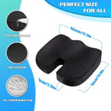 Memory Foam Coccyx Seat Cushion - U-Shaped Orthopedic Massage Pad for Car & Office