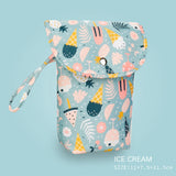 Bolsa organizadora de pañales para bebé, reutilizable, impermeable, bolsa de tela húmeda/seca, bolsa de almacenamiento para pañales de momia para llevar pañales desechables, ropa