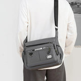 Men's Waterproof Oxford Crossbody Shoulder Bag – Fashionable Small Satchel for Work and Travel