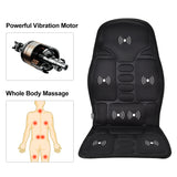 Heated Vibrating Massage Cushion – Full-Body Back, Neck, and Waist Therapy Pad for Car, Home, and Office