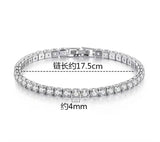 3mm Moissanite Tennis Bracelet - 925 Sterling Silver Sparkling Women's Jewelry