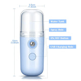 Portable Nano Facial Steamer – USB Rechargeable Mist Sprayer for Skin Hydration & Rejuvenation