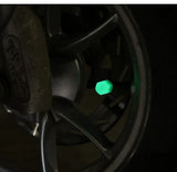 Tapas de válvulas de neumáticos que brillan en la oscuridad: accesorios fluorescentes para ruedas de automóviles, bicicletas y motocicletas 