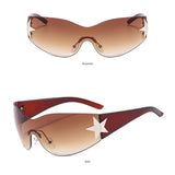 Gafas de sol estilo punk Y2K de moda 2025: gafas de sol envolventes de moda para mujeres y hombres