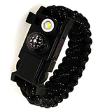 Waterproof LED Paracord Survival Bracelet – 550lb Emergency Cord with Whistle & Light