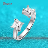 Princess Cut Moissanite Ring – 1CTTW 925 Sterling Silver Wedding Band for Women