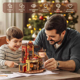Christmas Dream Gift Factory 3D Wooden Music Box - DIY Puzzle Kit for Adults & Teens