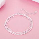 925 Sterling Silver Charm Bracelet – Elegant & Trendy Unisex Jewelry