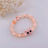 Glow-in-the-Dark Kitten Charm Bracelet for Women