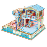 3D Wooden Windmill Puzzle - DIY Educational Building Toy for Kids & Adults