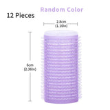 12-Piece No-Heat Self Grip Hair Rollers Set for All Hair Types