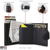 RFID Blocking Trifold Wallet for Men & Women – Slim Microfiber Leather Card Holder