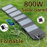 Foldable 800W Solar Panel Charger with USB Output for Outdoor Devices