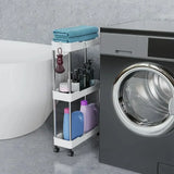 Carrito de almacenamiento delgado con ruedas: organizador de 3/4 niveles que ahorra espacio para la cocina y el baño 