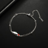 Trendy Stainless Steel Peace Symbol Bracelet – Unisex Chain & Link Bracelet in Silver, Gold, and Black