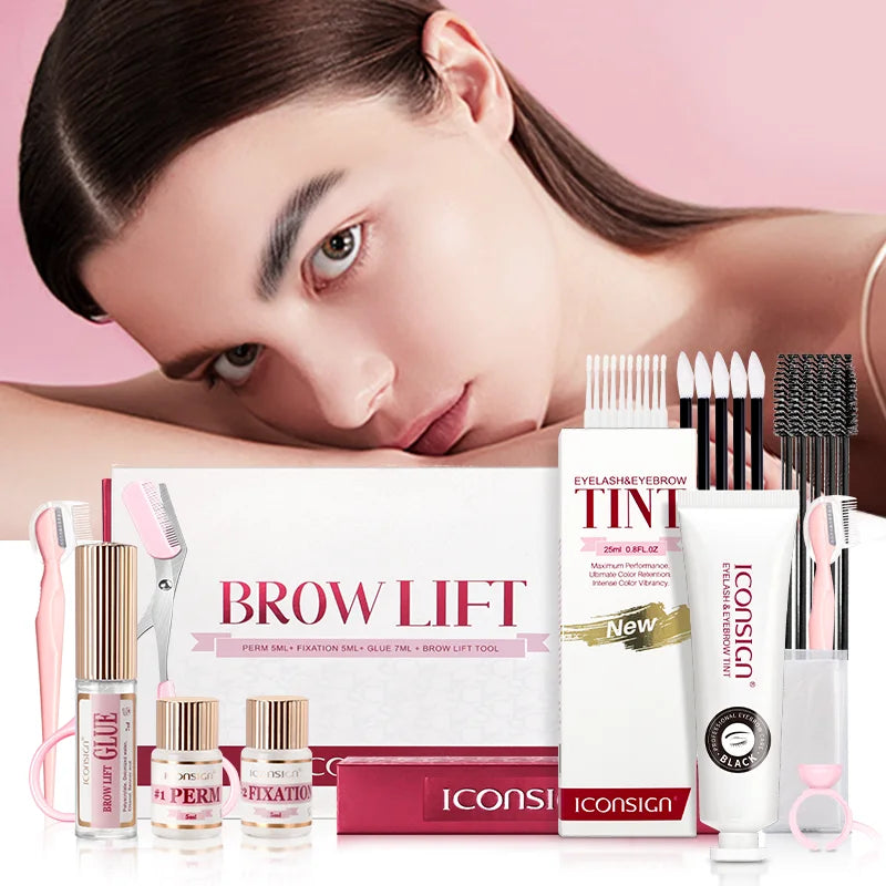 Professional Brow Lift & Eyelash Eyebrow Dye Tint Kit – Long-Lasting, Waterproof, DIY Salon-Quality Combo