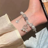 Glow-in-the-Dark Kitten Charm Bracelet for Women