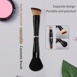 4-in-1 Double Ended Makeup Brush Set for Foundation, Concealer, Blush & Eyeshadow – Travel-Friendly