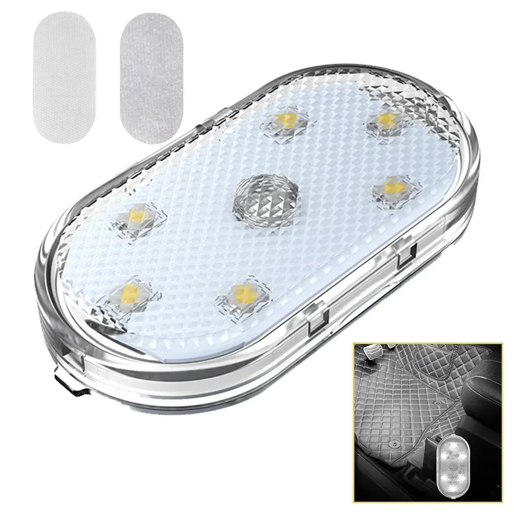 Lámpara de lectura LED táctil mini USB: lámpara compacta para interior de automóvil, 5 V, sensible al tacto, luz nocturna recargable
