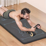 Shock-Absorbing Yoga Mat with Knee Pad for Core Workouts & Home Fitness