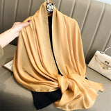 Elegant Silk Scarf – Luxury Solid Color Shawl & Pashmina for Women