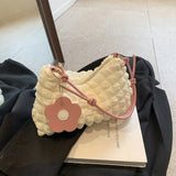 Trendy Pleated Shoulder Bag – Stylish Quilted Tote for Daily Commuting