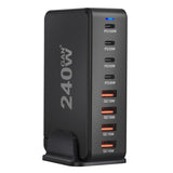 240W GaN Desktop Charger with 8-Port USB-C and Fast Charge 3.0