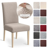 Elastic Jacquard Dining Chair Cover – Soft, Stretchable, and Wrinkle-Resistant Protector